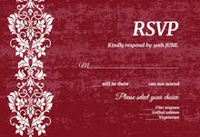 Glamor Lace - RSVP card